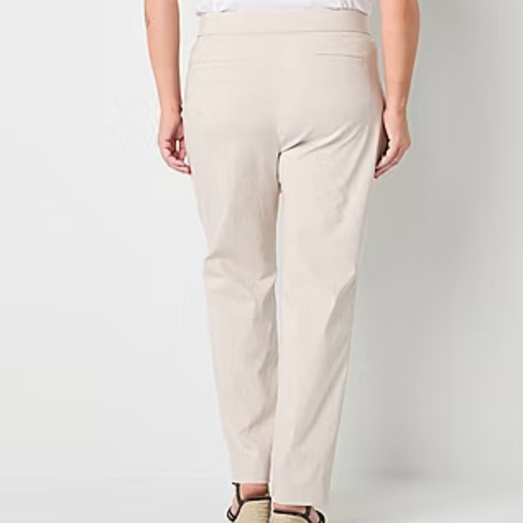 Liz Claiborne NWT Lisa Tan Heather Secretly Slimming Mid Rise Straight Leg Pants - Picture 3 of 11